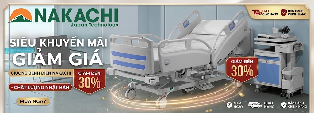 Nakachi - Giường Y Tế Cho Bệnh Nhân, Xe Lăn Điện Cho Người Già, Xe Điện 3 Bánh Cho Người Tai Biến